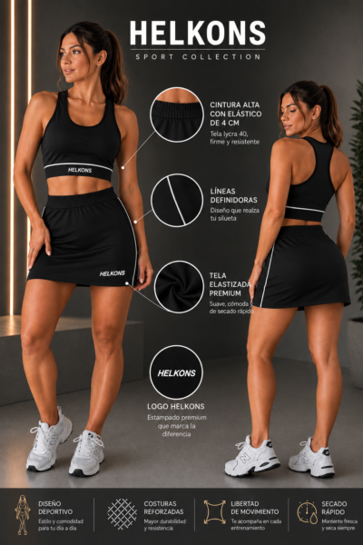 Top y shorts pollera