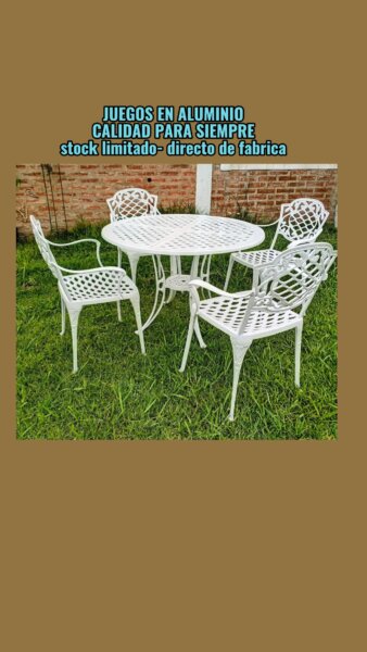Muebles de jardín en aluminio