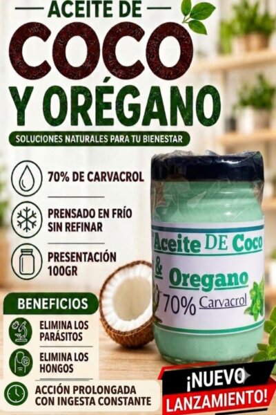 Aceite de coco con Oregano
