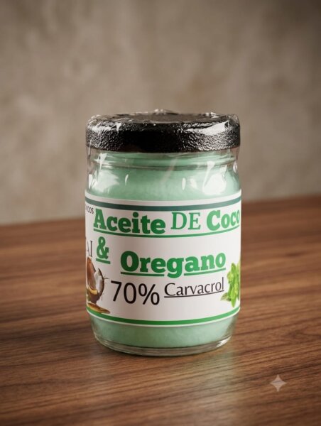 Aceite de coco con Oregano